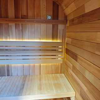 1 - 2 Person Outdoor Traditional Steam Sauna, Handcrafted with Red Cedar Wood