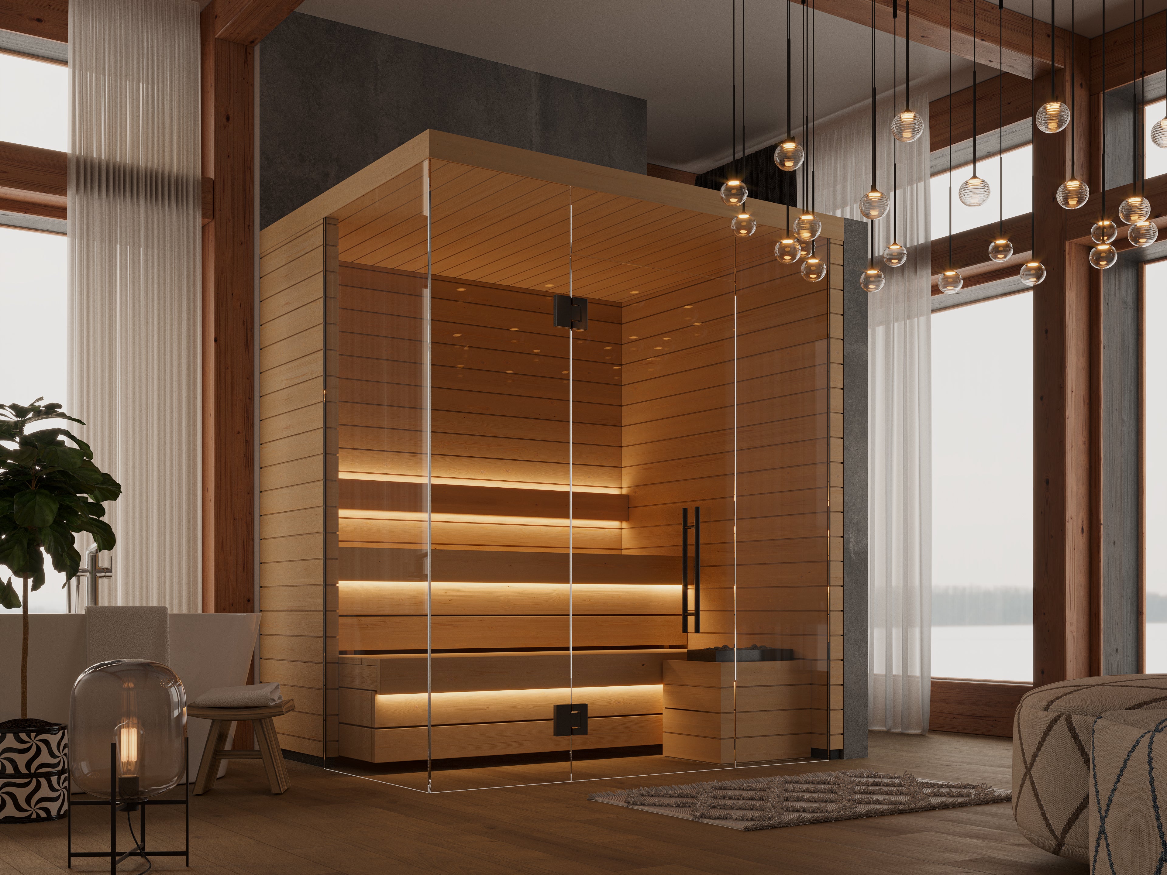 Kuut Kuut Otto 3-Person Indoor Traditional Sauna | Sauna Shield