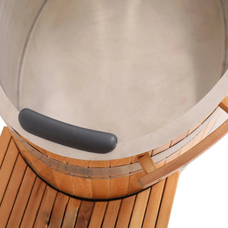 Premium Red Cedar Oval Ice Bath Tub – Cold Plunge Spa Barrel for Athletes Recovery & Therapeutic Home Use, Natural Wooden Therapy Tub HELIUS