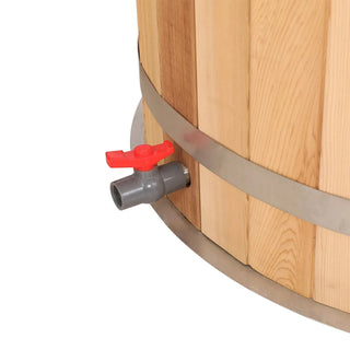 Round Red Cedar Cold Plunge Tub, Cold Plunge Barrel for Human Cryotherapy, Spa & Muscle Recovery – Natural Wood Wellness Design HELIUS