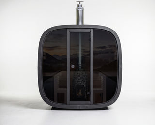 Leil Saunas 6-Person Black Cube Comfort in Thermowood