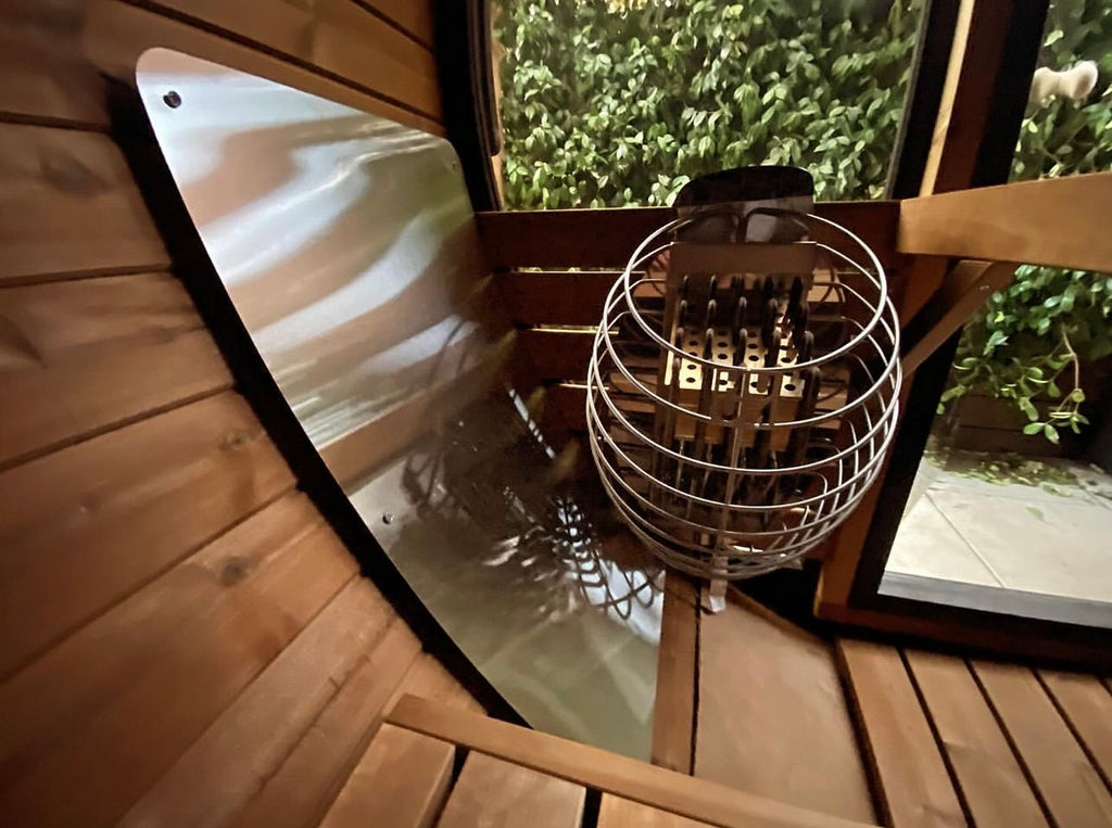 Barrel Sauna Front Heater Shield for Maximum Protection | Sauna Shield