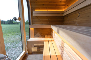 Saunasell 4-Person Black Cube in Thermowood