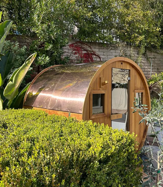 Barrel Sauna Copper Roof Cover