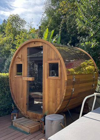 Barrel Sauna Copper Roof Cover