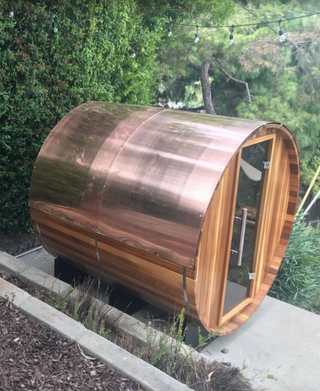Barrel Sauna Copper Roof Cover