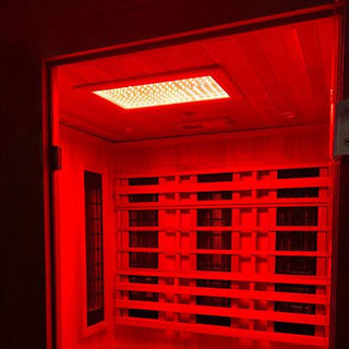 Finnmark 2-4 Person Hybrid Full Spectrum Infrared Sauna - A compact and versatile infrared sauna designed for 2-4 people. 