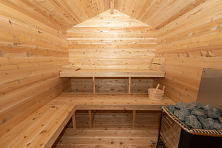 Dundalk LeisureCraft Canadian Timber Georgian 5-6 Person Cabin Sauna with Changeroom