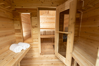 Dundalk LeisureCraft Canadian Timber Georgian 5-6 Person Cabin Sauna with Changeroom