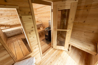 Dundalk LeisureCraft Canadian Timber Georgian 5-6 Person Cabin Sauna with Changeroom