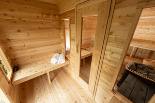 Dundalk LeisureCraft Canadian Timber Georgian 5-6 Person Cabin Sauna with Changeroom