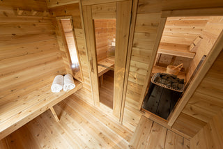 Dundalk LeisureCraft Canadian Timber Georgian 5-6 Person Cabin Sauna with Changeroom