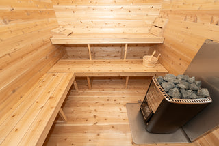 Dundalk LeisureCraft Canadian Timber Georgian 5-6 Person Cabin Sauna with Changeroom