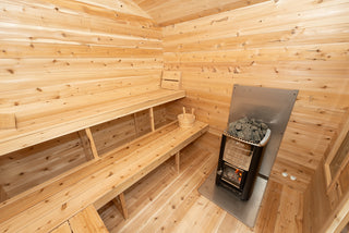 Dundalk LeisureCraft Canadian Timber Georgian 5-6 Person Cabin Sauna with Changeroom