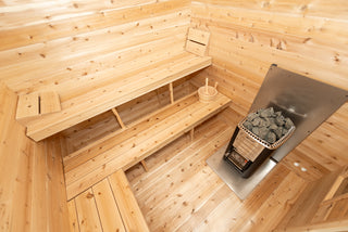Dundalk LeisureCraft Canadian Timber Georgian 5-6 Person Cabin Sauna with Changeroom