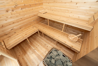 Dundalk LeisureCraft Canadian Timber Georgian 5-6 Person Cabin Sauna with Changeroom
