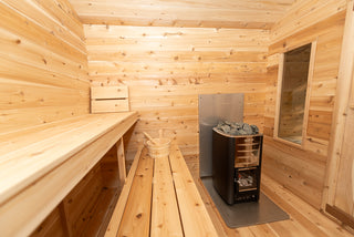Dundalk LeisureCraft Canadian Timber Georgian 5-6 Person Cabin Sauna with Changeroom