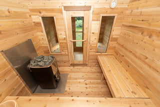 Dundalk LeisureCraft Canadian Timber Georgian 5-6 Person Cabin Sauna with Changeroom