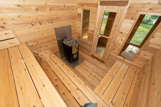 Dundalk LeisureCraft Canadian Timber Georgian 5-6 Person Cabin Sauna with Changeroom