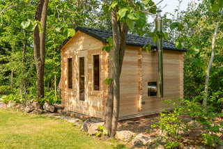 Dundalk LeisureCraft Canadian Timber Georgian 5-6 Person Cabin Sauna with Changeroom