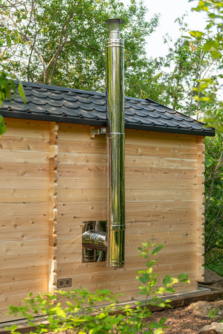 Dundalk LeisureCraft Canadian Timber Georgian 5-6 Person Cabin Sauna with Changeroom