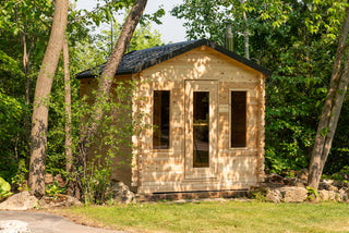 Dundalk LeisureCraft Canadian Timber Georgian 5-6 Person Cabin Sauna with Changeroom