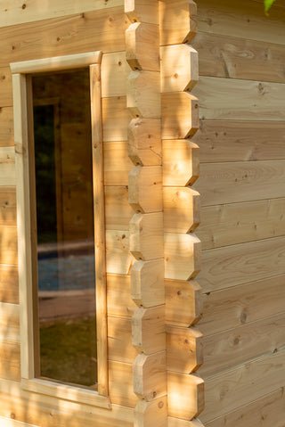 Dundalk LeisureCraft Canadian Timber Georgian 5-6 Person Cabin Sauna with Changeroom