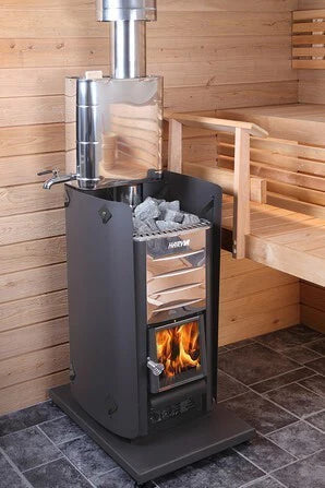 Harvia M3 Wood Burning Stove and Chimney Install Kit