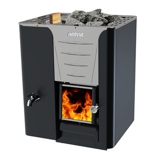 Harvia WKPR20LSM PRO 20 Wood Burning Heater | 30L Left-Side Water Tank
