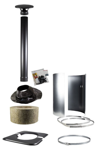 Harvia WHP-ASM Steel Chimney Tilted Accessory Kit | Black