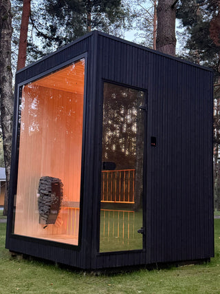 Jonas S 4-Person Traditional Insulated Sauna Cube