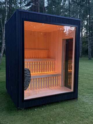 Jonas S 4-Person Traditional Insulated Sauna Cube