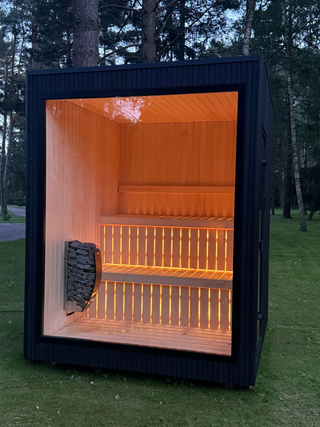 Jonas L 6-8 Person Traditional Insulated Sauna Cube