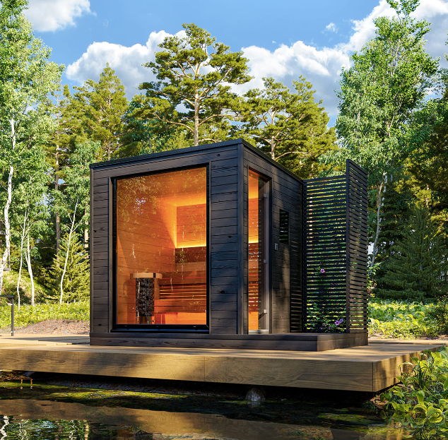 Kuut KUUT Outdoor Sauna - Luxury 4 Person Home Spa - Electric Outdoor Sauna ...