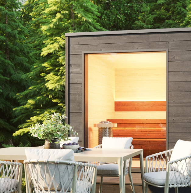 Kuut KUUT Outdoor Sauna - Luxury 4 Person Home Spa - Electric Outdoor Sauna ...