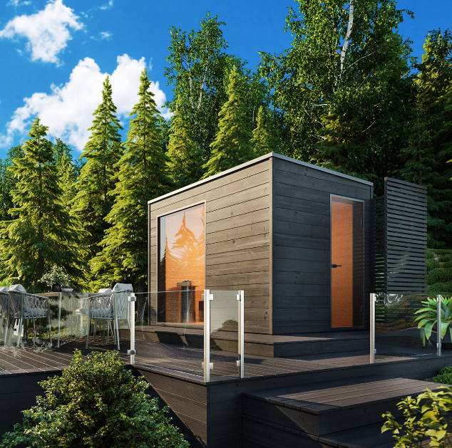 Kuut KUUT Outdoor Sauna - Luxury 4 Person Home Spa - Electric Outdoor Sauna ...