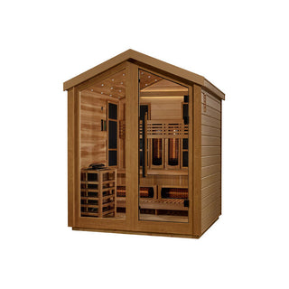 Pacific Red Cedar 3-Person Full Spectrum Hybrid Outdoor Sauna