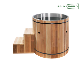 Pacific Cedar Plunge Tub 5 - Classic plunge tub made from high-quality cedar wood, featuring a spacious and elegant design, ideal for relaxing soaks and enhancing outdoor areas with a touch of luxury.