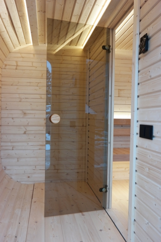 Luna 4-Person Modern Cube Sauna w/ Changing Room
