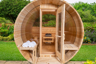Dundalk LeisureCraft Canadian Timber Tranquility 3-4 Person Barrel Sauna CTC2345