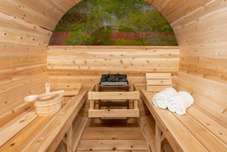 Dundalk LeisureCraft Canadian Timber Tranquility 3-4 Person Barrel Sauna CTC2345