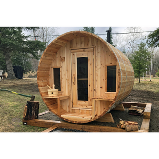 Dundalk LeisureCraft Canadian Timber Tranquility 4-5 Person Barrel Sauna CTC2345