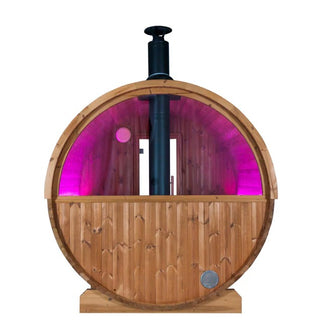Thermowood Spruce Six-Person Barrel Sauna