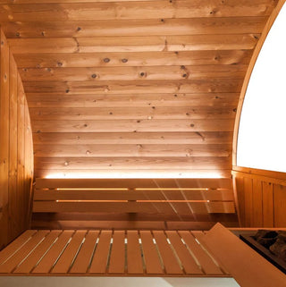 Thermowood Spruce Six-Person Barrel Sauna