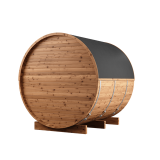 Thermory 60 Series Barrel Sauna e9c51dced258 - Modern barrel sauna with a sleek, rounded design, featuring advanced heating technology.