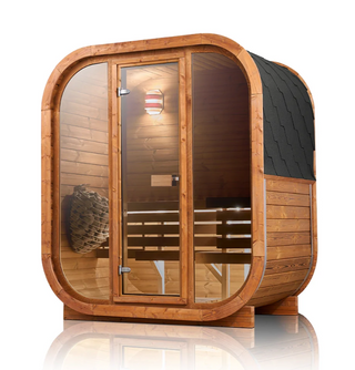 Nordic Eclipse 2-Person Cube Sauna in Thermal Spruce