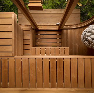 Nordic Eclipse 2-Person Cube Sauna in Thermal Spruce