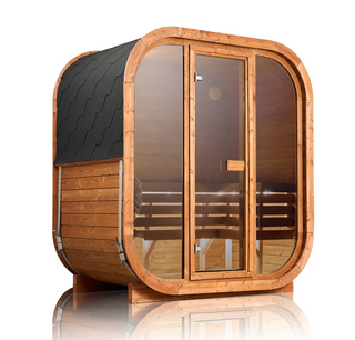 Nordic Eclipse 2-Person Cube Sauna in Thermal Spruce