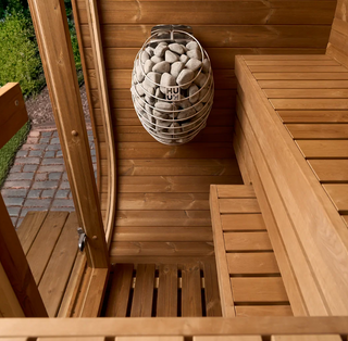 Nordic Eclipse 2-Person Cube Sauna in Thermal Spruce