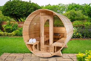 Dundalk LeisureCraft Canadian Timber Tranquility 3-4 Person Barrel Sauna CTC2345